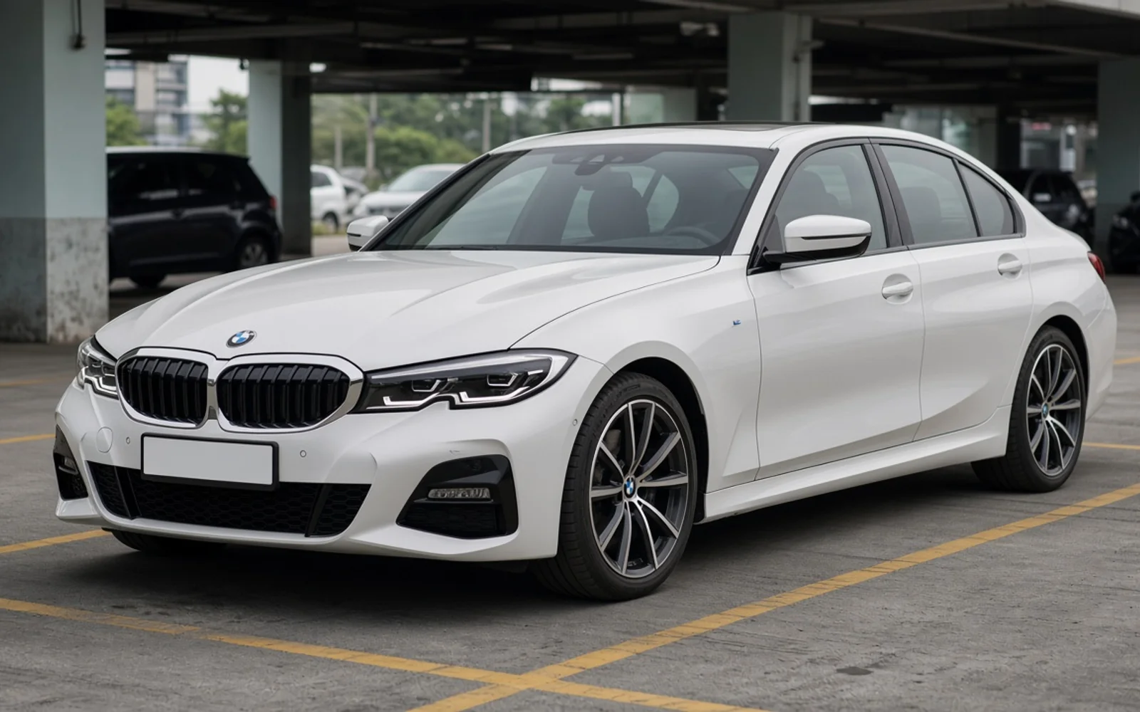 BMW sedan bridal car hired by Lakshman Ram